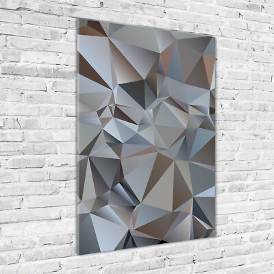 Wand-Bild Kunstdruck aus Acryl-Glas Hochformat 70x100 Abstrakte Dreiecke