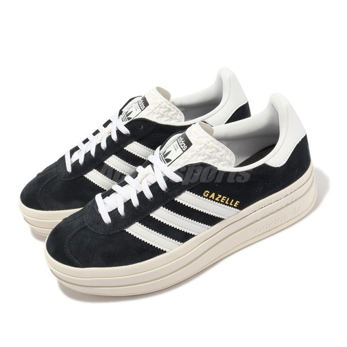 adidas Originals Gazelle Bold W Core Black White Women Casual Platform HQ6912