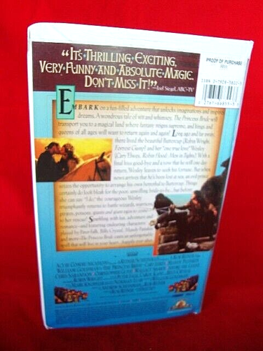 MGM FAMILY ENTERTAINMENT - The Princess Bride - (VHS 1987) Clamshell Case- PG - Picture 3 of 6