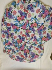 Womens Floral Shirt Long Sleeve Button Down Brand New size medium