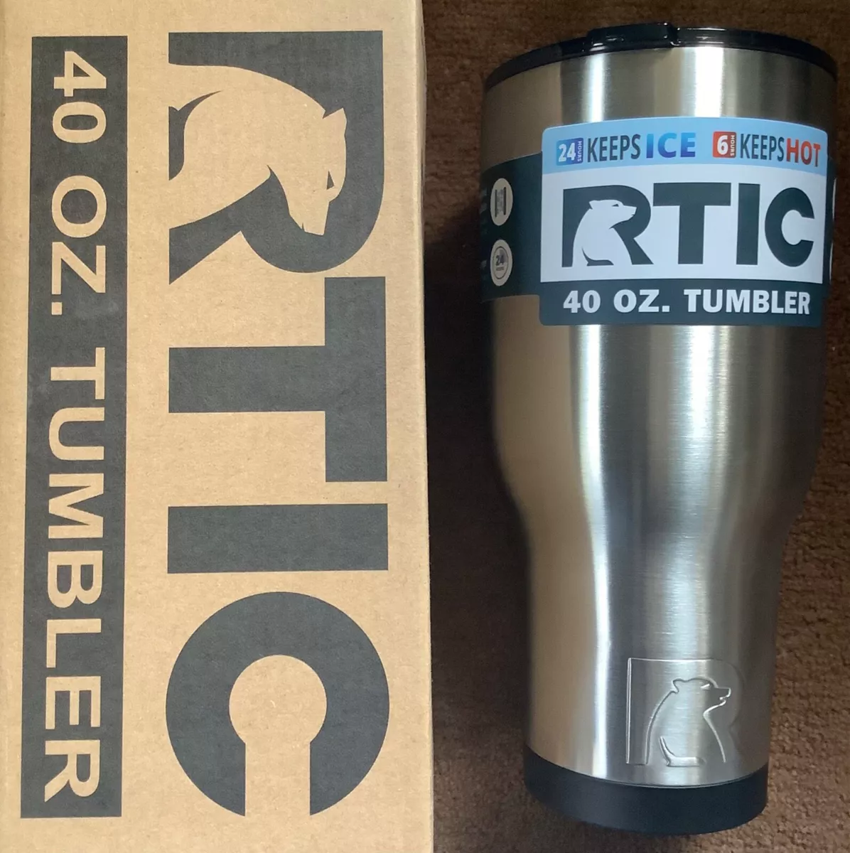 RTIC 40 oz Insulated Tumbler Stainless Steel Coffee Travel Mug