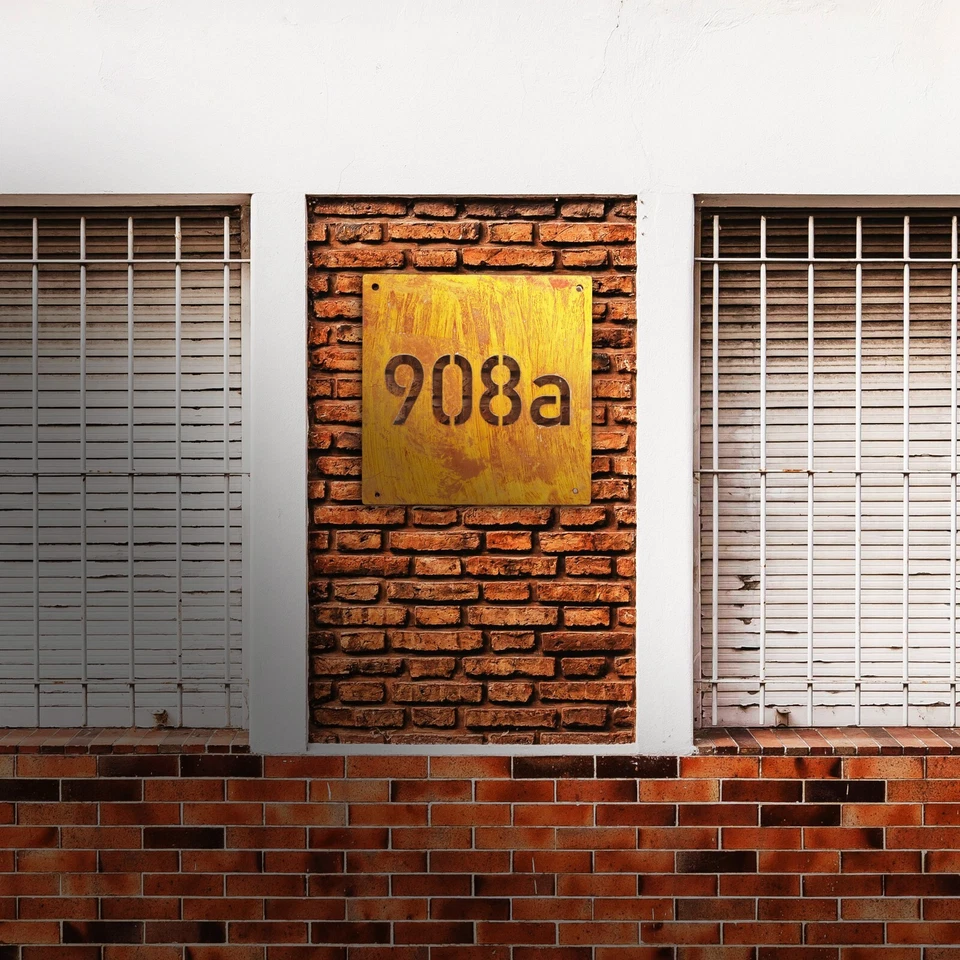 NUMÉRO DE MAISON 25 X 25 PLAQUE D'IMMATRICULATION DE MAISON ROUILLE CORTEN PL... - Photo 3/4