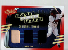 2021 Absolute Tools of the Trade Triple Swatch Red #TT3-CS Christin Stewart /99