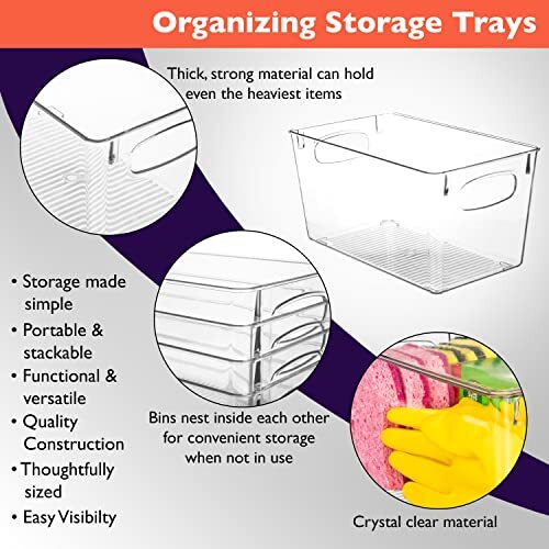 clearspace plastic storage bins