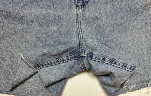 Pantalones cortos utilitarios de mezclilla vintage años 90 Y2K RIDERS 32” cintura ultra alta cortes REALES - Imagen 5 de 10