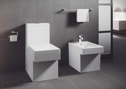 GROHE Essentials Cube Toilet Paper Holder, StarLight Chrome - Picture 2 of 4