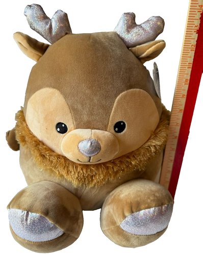 Squeeze with Love Reindeer Plush 13” Animal Adventure 2023 NWT Super Puffed - Picture 4 of 9