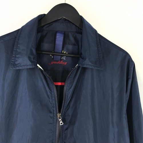 Men's Paul Shark Yachting Jacket Navy Blue Light Bomber Windbreaker Coat Size XL - Picture 11 of 23
