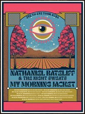NATHANIEL RATELIFF | MY MORNING JACKET Tour 2024 Ltd Ed RARE Poster! Folk Indie