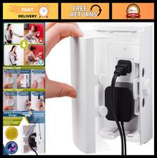 Baby Proof Outlet Cover Box 2 Pack - Dual-Lock Safety, Easy Install, Extra Spa