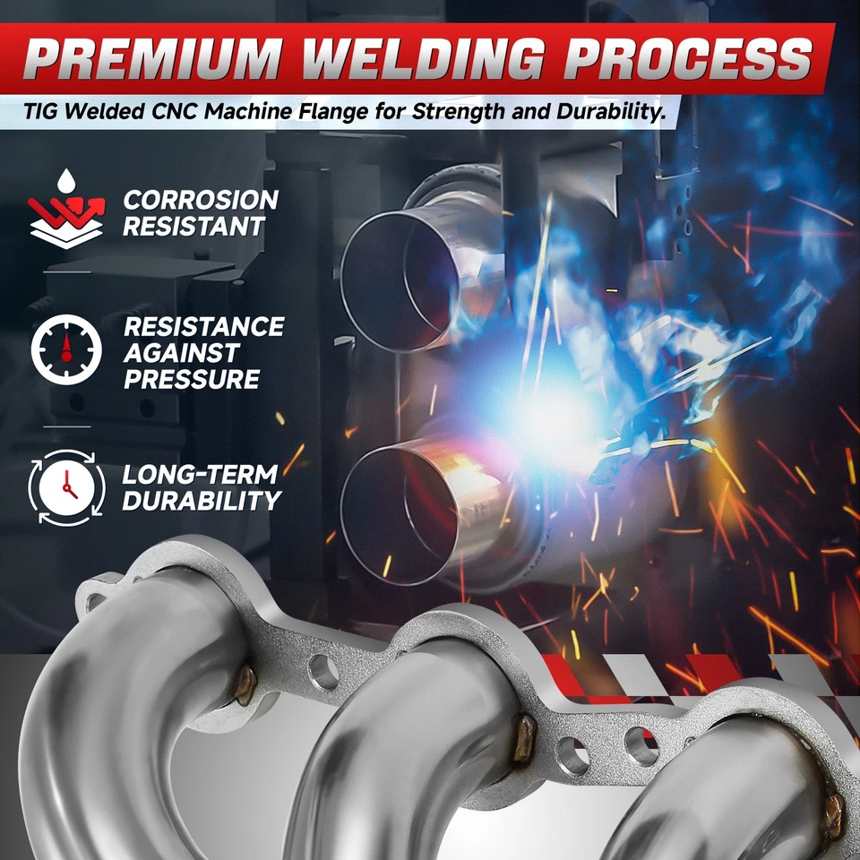 Kit de cabezal de escape de tubo largo de acero inoxidable 4-1 para 97-04 Chevy Corvette C5 LS1 Foto 4 de 4