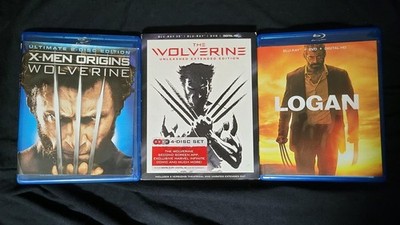Wolverine Origins, The Wolverine (unleashed ext), and Logan (Blurays) - LIKE NEW