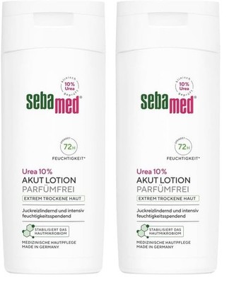Sebamed Urea 10% Akut Lotion Parfümfrei extrem trockene 200 ml (2er Pack) 
