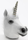 Latex Animal Costume Mask Adult: Unicorn One Size