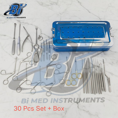 Tympanoplasty Instrument Set - 30 Pcs ENT Micro Ear Surgery Set