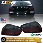 DEPO Euro Cherry Red Smoke Rear Tail Light Pair For 2006-2008 BMW E90 4D Sedan