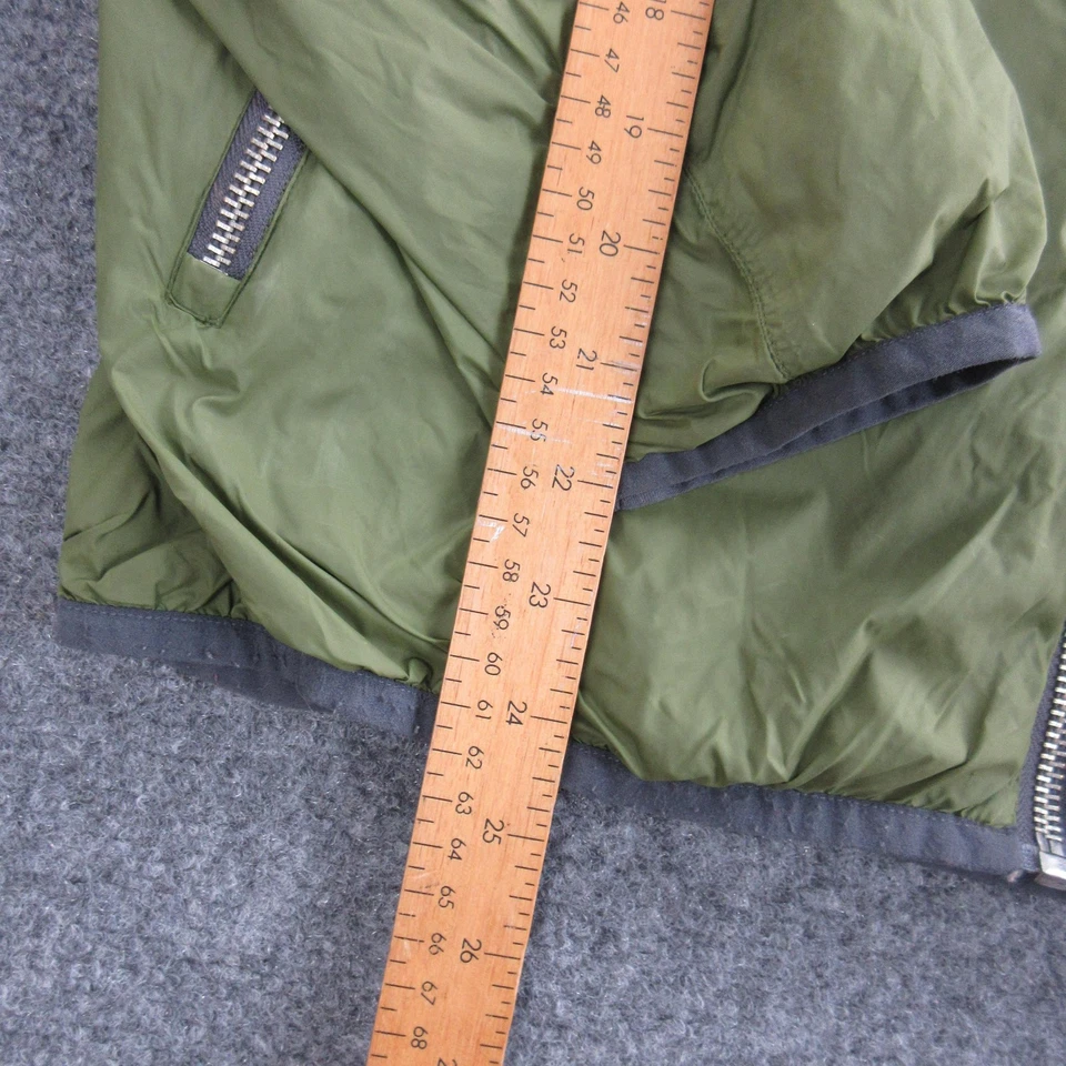 Chaqueta Colmar Para Hombre 54 Verde Tostado Reversible Con Capucha Cremallera Completa Ligera Nylon Foto 4 de 4