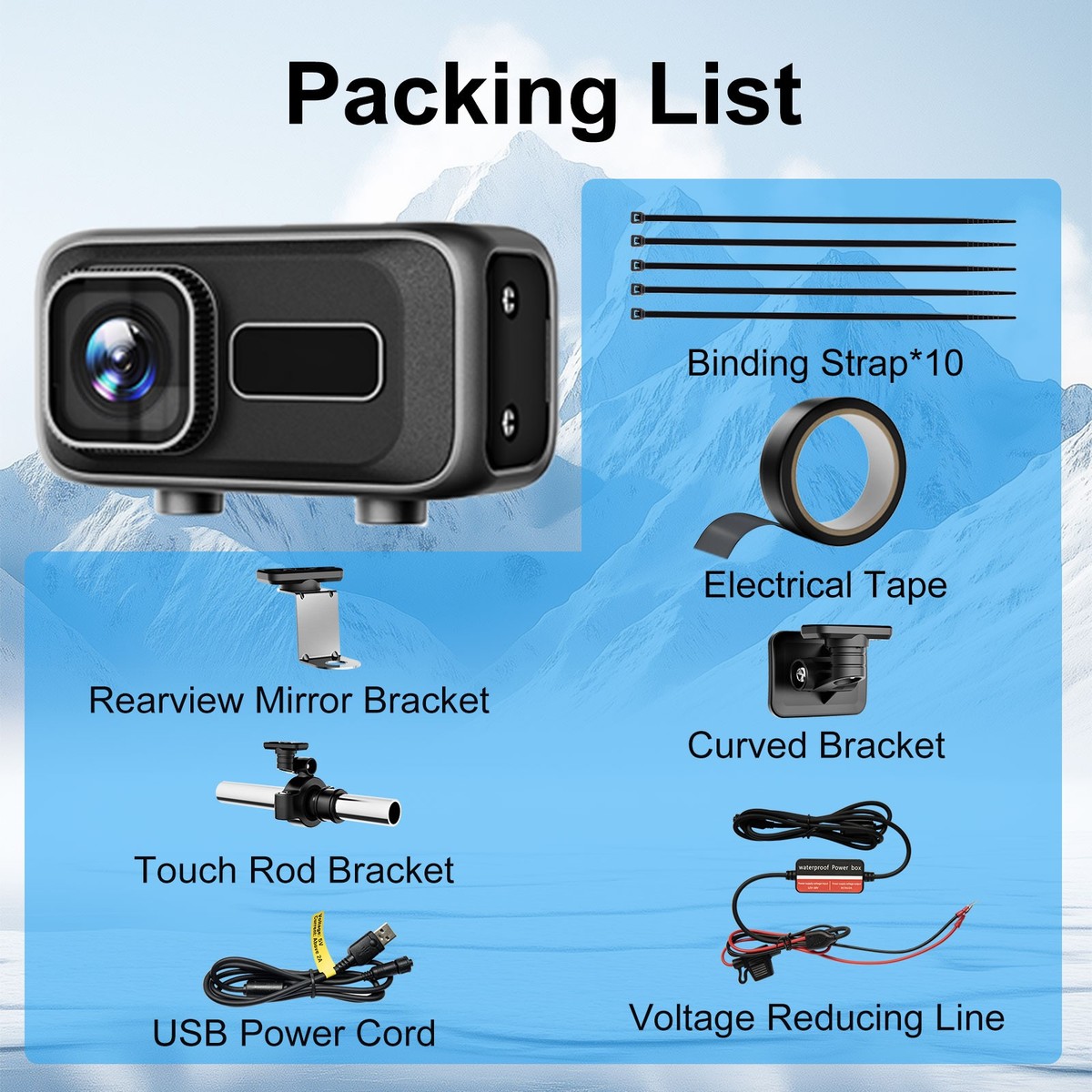 Motorcycle Dash Cam 2K HD 140° Wide Angle WiFi 64G SD Card 3