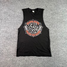 Vintage Heavy Metal Tank Top Women's Med "Fall Out Boy Broke My Heart" USA Made