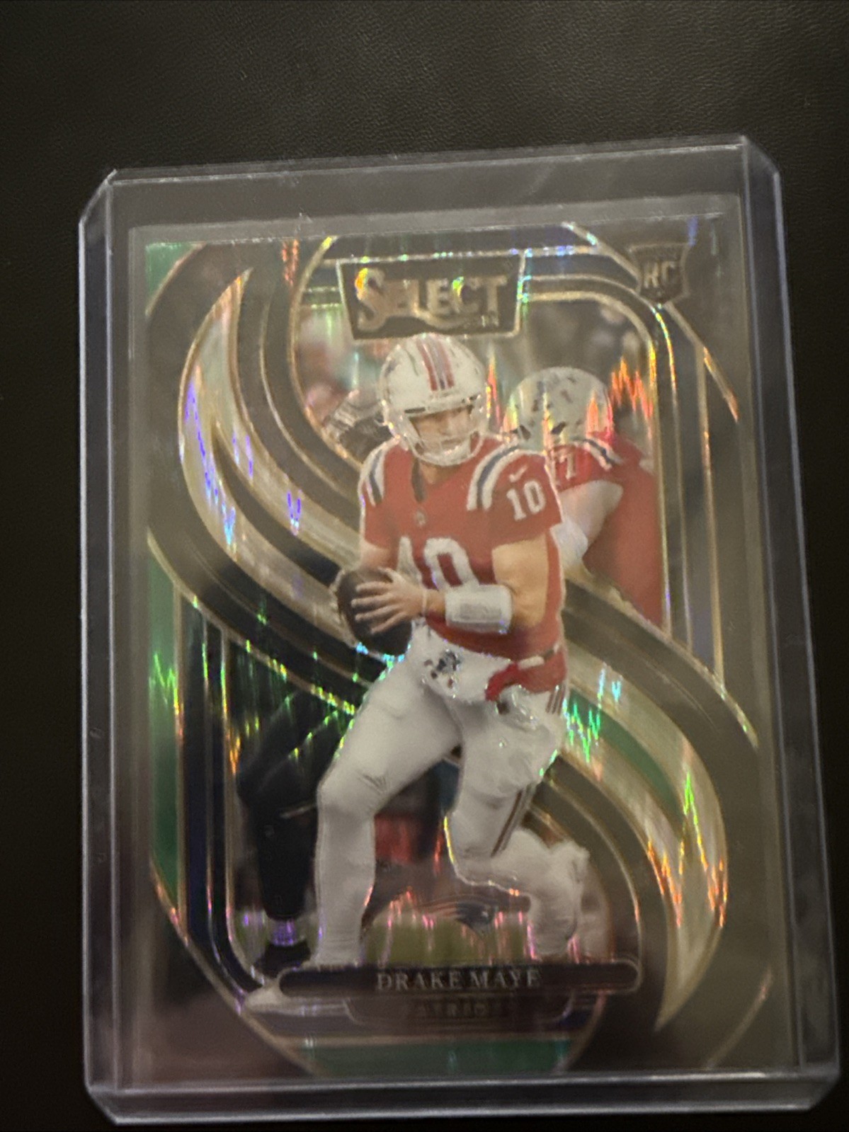 2024 Panini Select - Premier Level Drake Maye #113 Black & Green Shock Prizm...