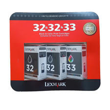 Genuine Lexmark Triple Pack 2 Black 1 Color Print Ink Cartridges 32 33 New