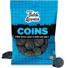 Gustaf's Salted Dutch Licorice Coins - 5.2oz 5.29 Ounce (Pack of 1), Black