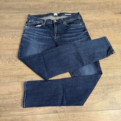 Edwin Mens Skinny Denim Jeans Size 33 X 30 Dark Blue Low Rise 10  Made In USA B9