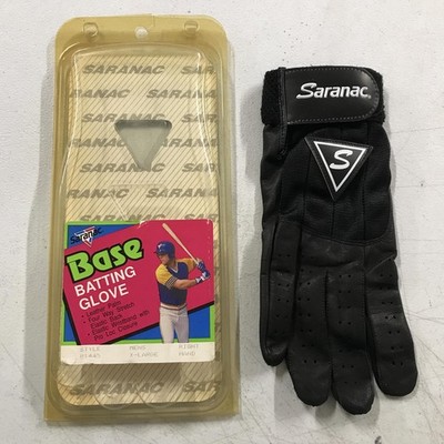 Vintage Saranac Baseball Handschuh Herren XL 5-Finger Schwarz Leder Rechts