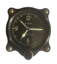 WWII Longines Wittnauer Double Barrel 8 Day Military Pilots Cockpit Dash Clock