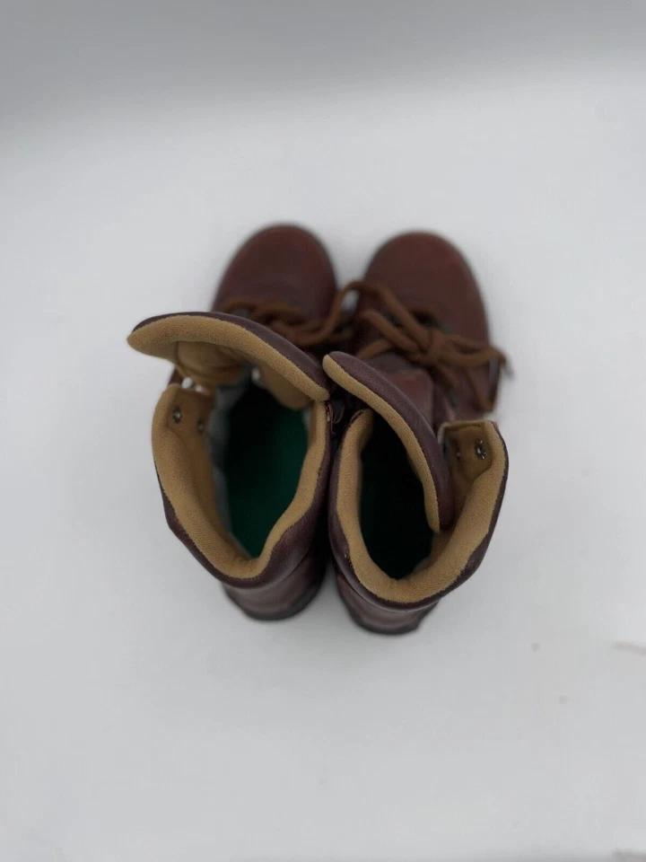 Bota de Combate Asolo Para Mujer Talla 6 Cuero Marrón Punta Redonda Tacón Bloque Con Cordones Fax Foto 4 de 4