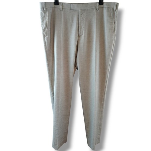 M&S 2 Teiler Anzug Blazer Hose Brustumfang 44R W38 L32 Natur Leinen Nova Fields - Bild 18 von 20