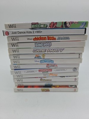 Sega Nintendo Wii Kids Games Monopoly Mini Golf & More Video Games Lot Of 13
