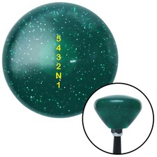 Yellow Shift Pattern 59n Green Retro Metal Flake Shift Knob W M16x1.5 Insert