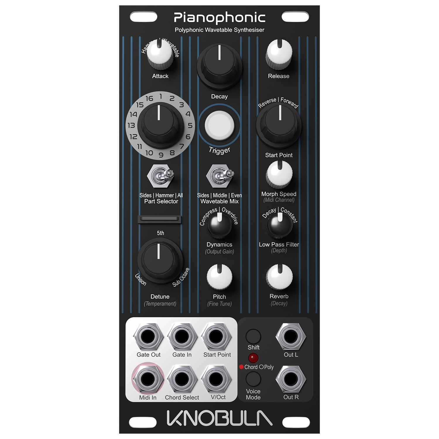 8-голосовой волновой синтезаторный модуль Knobula Pianophonic (Демонстрационная версия)