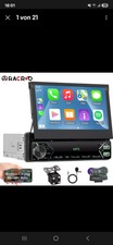 CarPlay 1 DIN 7 Zoll Autoradio mit Ausfahrbar...