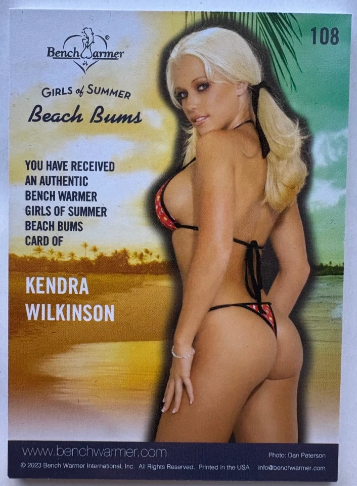 2025 BENCHWARMER GIRLS OF SUMMER KENDRA WILKINSON BEACH BUMS BUTT CARD /2 - Image 2 of 2