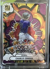 2025 Panini Donruss Baseball Charlie Condon Bomb Squad! Purple Ice SP 54/99