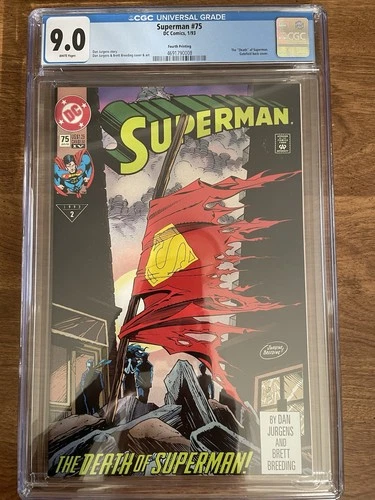 Superman #75 IV Version 4th Print (DC Comics January 1993) Volume CGC Graded