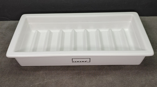 HAMAMA Ceramic Growing Tray Replacement WHITE 12.25 x 2 x 6.25” For Microgreens