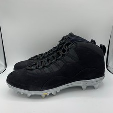 Botines de fútbol Nike Air Jordan 10 TD Mid para hombre talla 16 negros personalizados Lunarlon