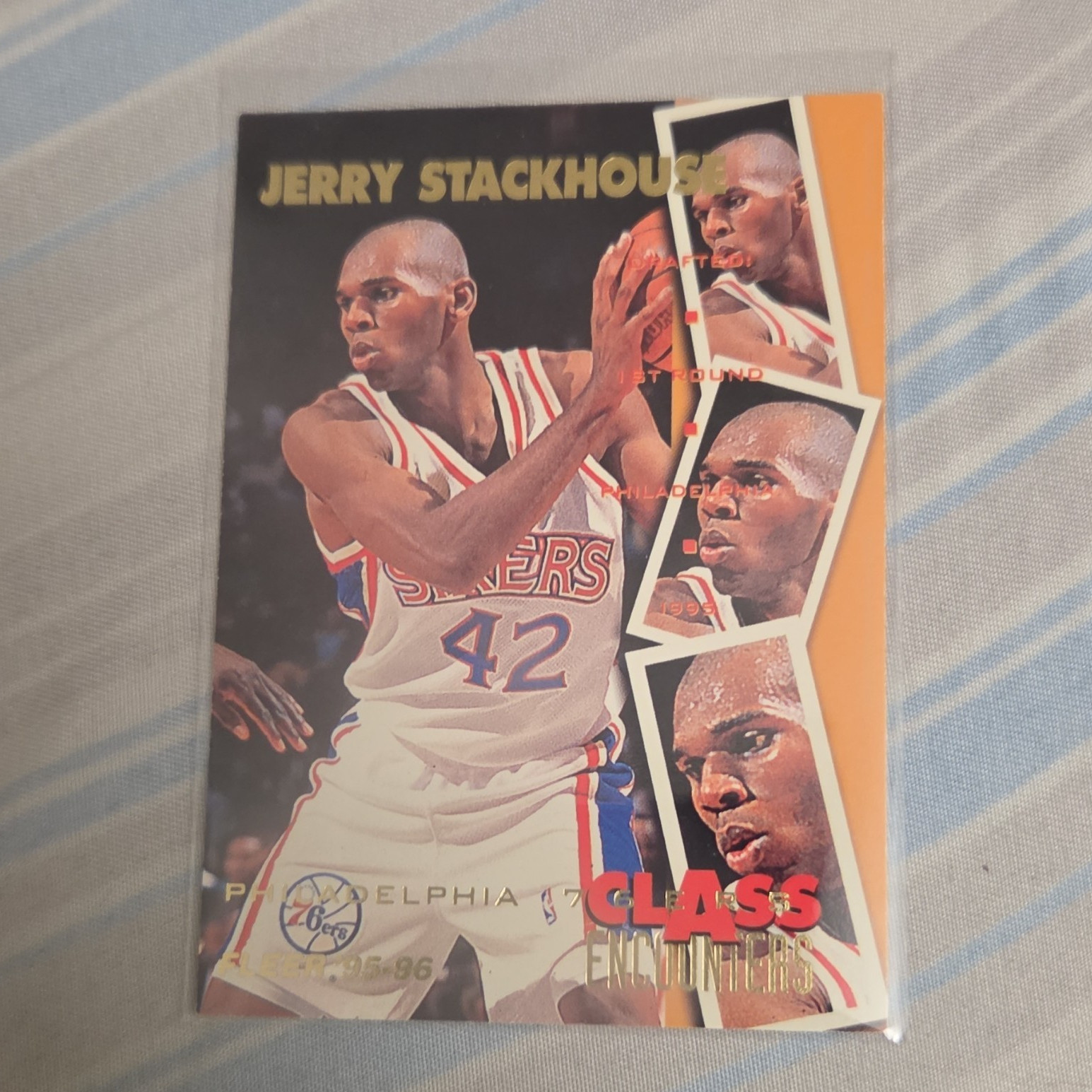 Fleer 1995-96 Class Encounters Insert Jerry Stackhouse #33/40 76ers NBA