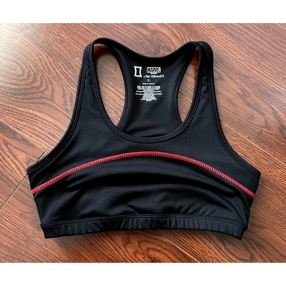 Marvel Her Universe Black Widow Active Sports Bra Top - Size Small S Womens - Image 3 of 4