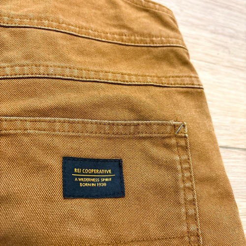REI Cooperative Overalls Bib Trailsmith Canvas Kids Youth Medium Brown Dungarees - Picture 8 of 15
