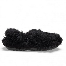 Crocs Classic Shaggy Faux Fur Lined Clog Womens Size 8 Black Teddy Bear NEW