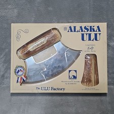 Alaska Ulu Knife With Stand From The Ulu Factory Cultured Antler Handle And...