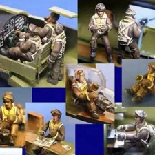 1/72 Resin Figure Model Kit Bomber Member Group 10 Figures Unassembled Unpainted