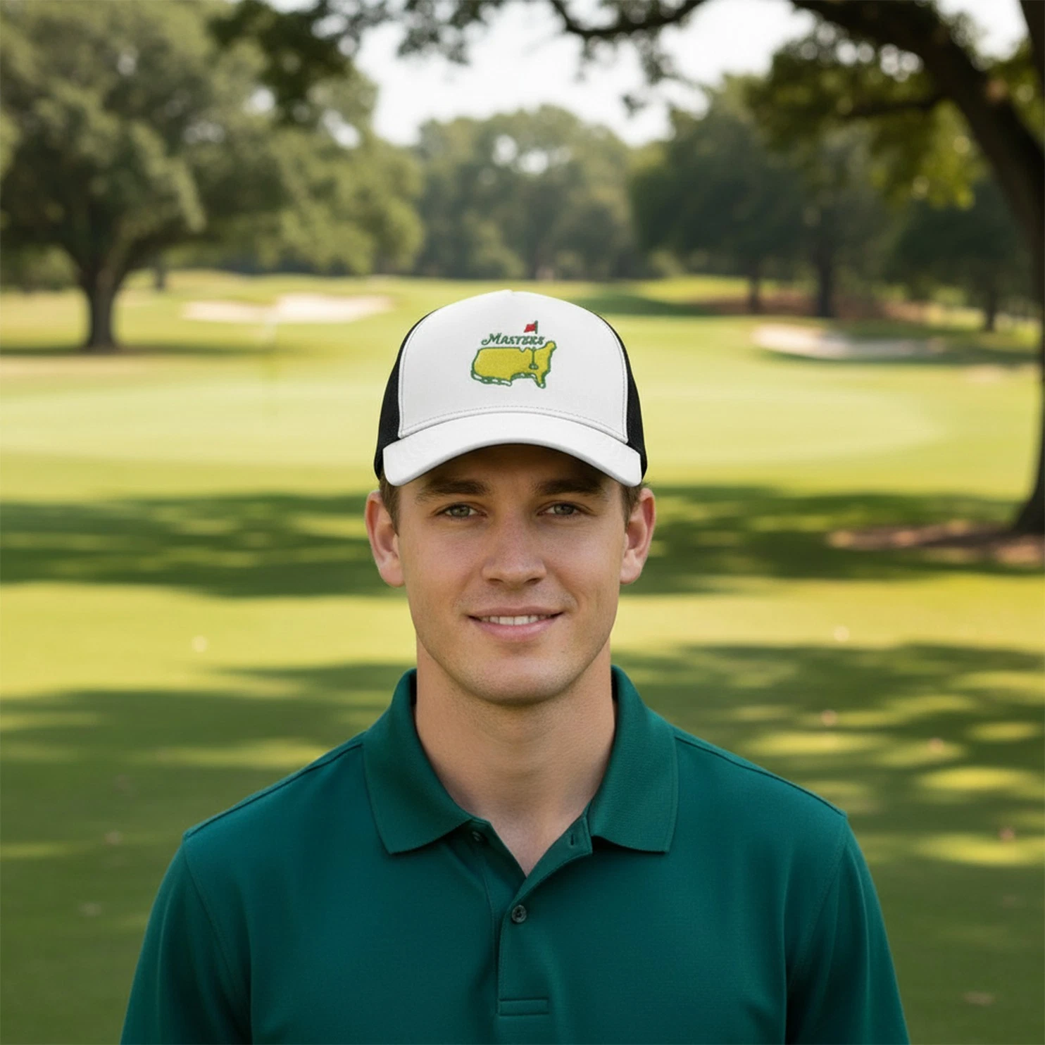 Masters 2026 Golf Hat Augusta National Golf Club Green White Adjustable Hat Cap