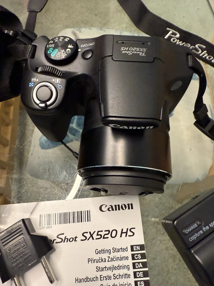 Cámara digital Canon PowerShot SX520 HS 16,0 MP negra HD 42x zoom completa ✅ Foto 2 de 4