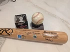 Barry Bonds Autographed Baseball Bat & Signed Baseball Display Case COA 62 HR