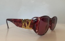 Vintage Yves Saint Laurent YSL Sunglasses Model 31-5506 Plum Tortoiseshell